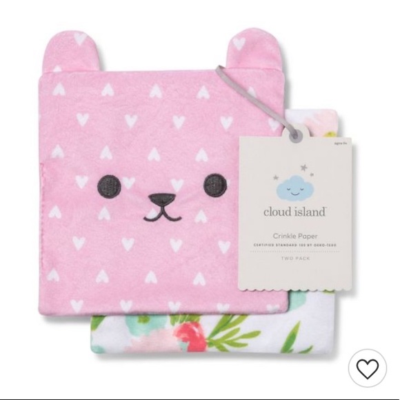 cloud island Other - Crinkle Baby Paper 2pk - Cloud Island Pink